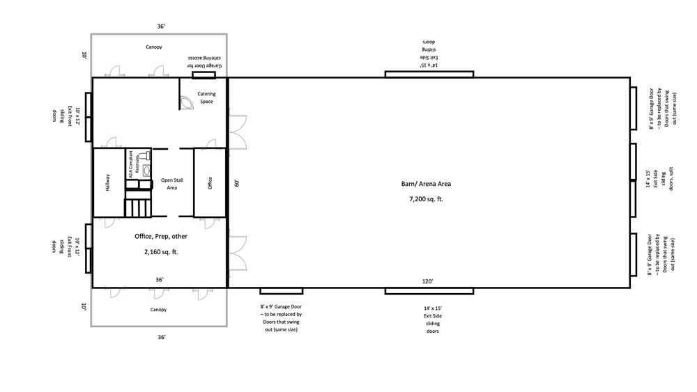 Enchanted Gables - Barn floor-plan.