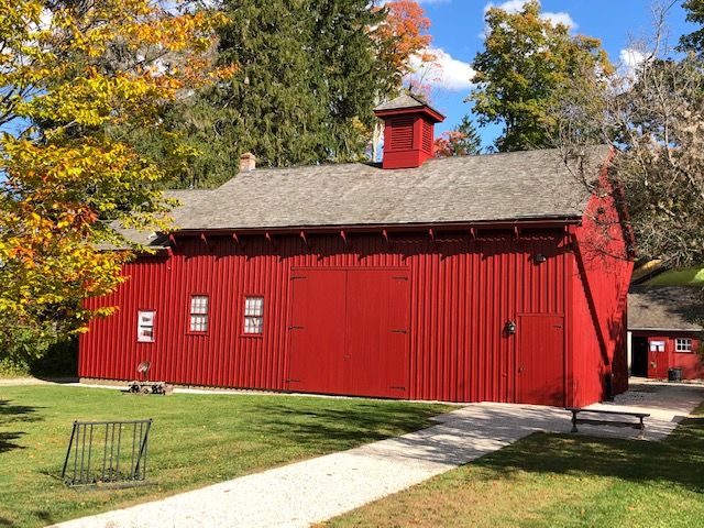 1840s barn at Arrowhead, west facade 1840s barn at Arrowhead, west facade