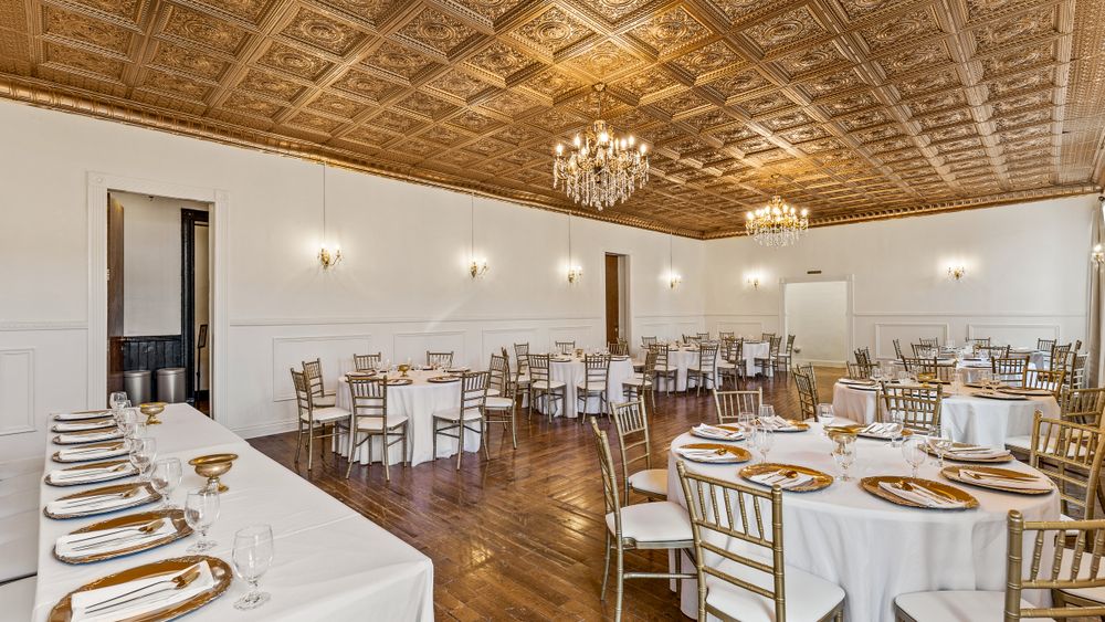 View from the front left of the ballroom