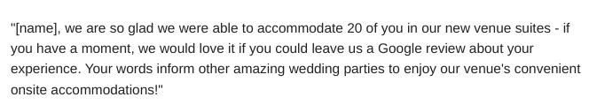 How to Get Couples to Give Your Wedding Venue 5-Star Reviews